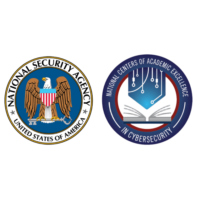 US National Security Agency and National Centers of Academic Excellence in Cybersecurity logos