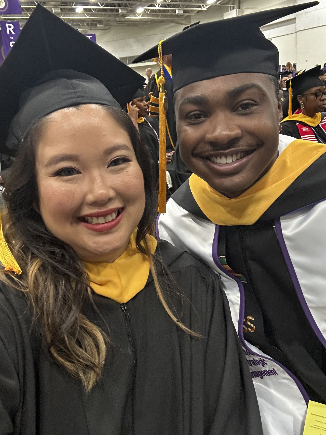 Male and female at Graduation