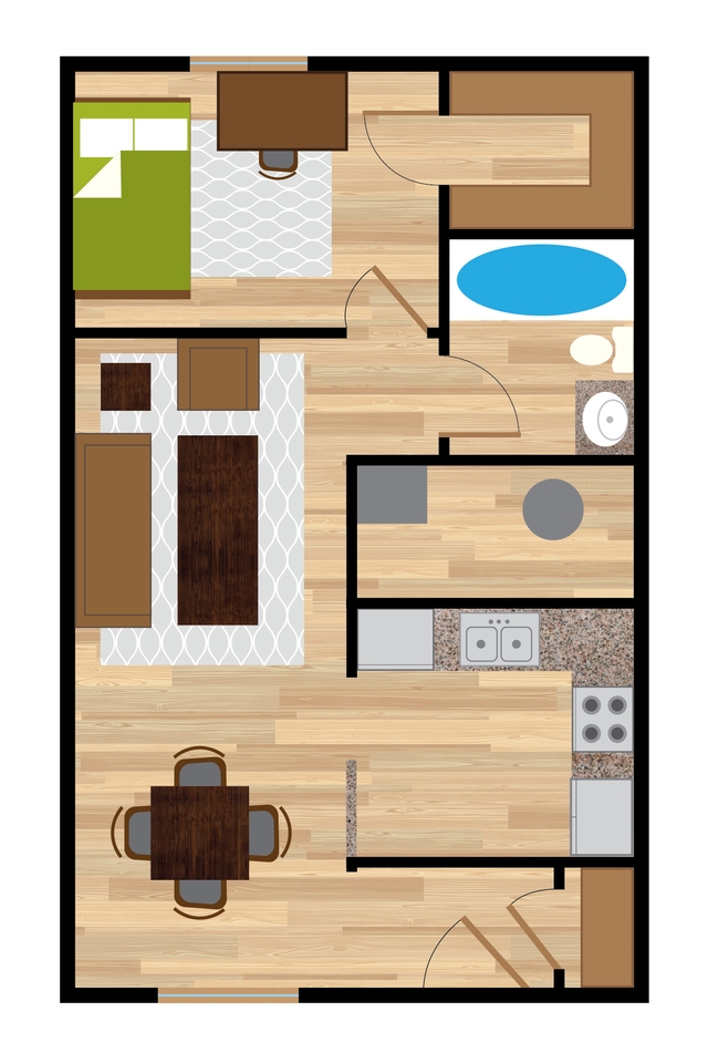One Bedroom Floor Plan