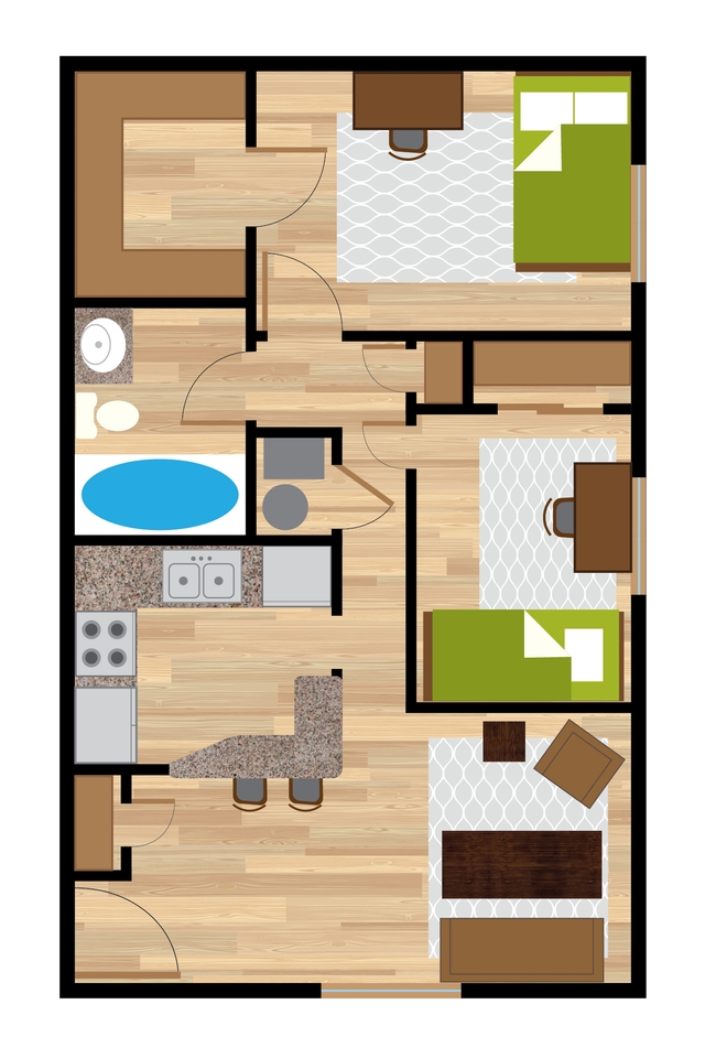 Two Bedroom Floor Plan