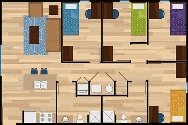 betz road apartment, 1 bedroom floorplan