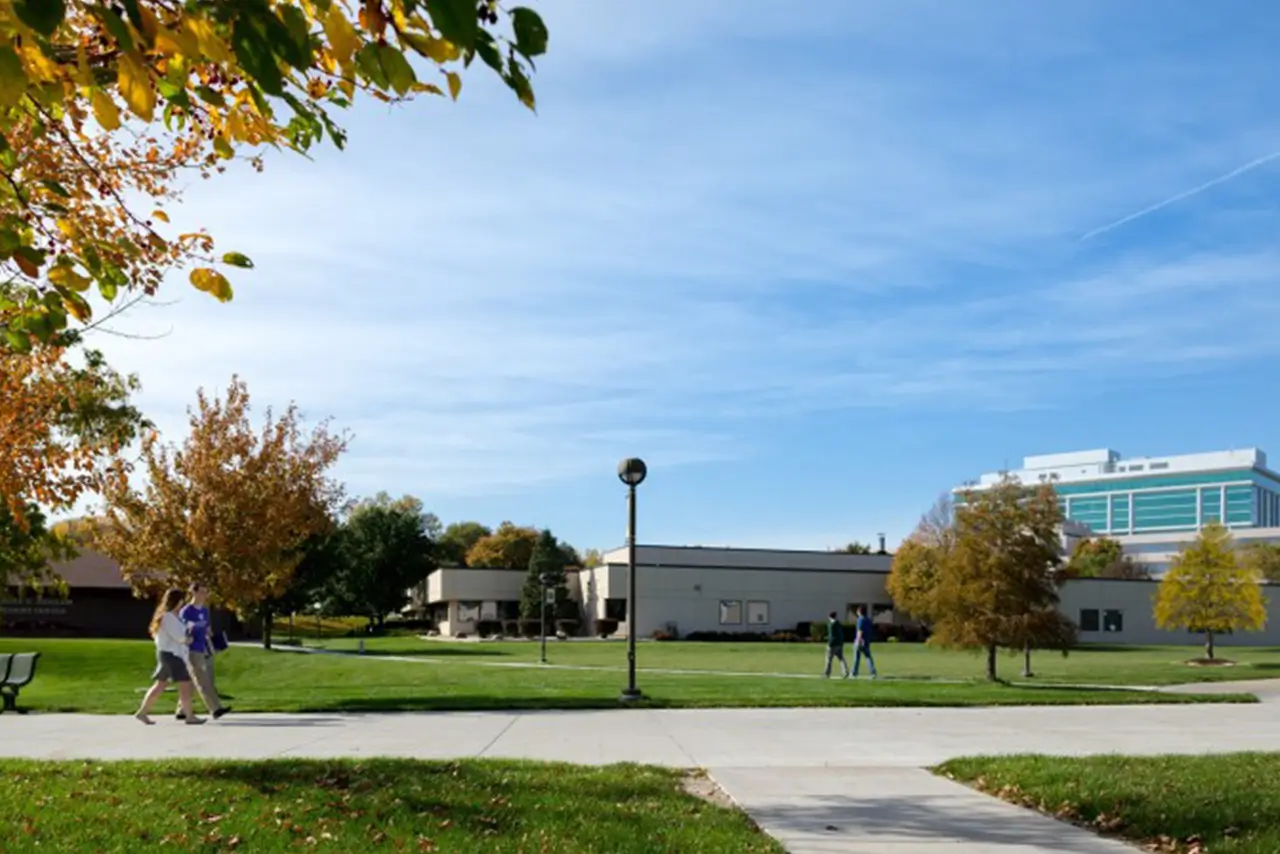 picture of a building on campus on a sunny day