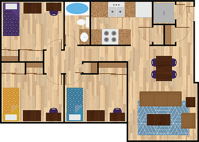 lloyd street apartment 3 bedroom layout