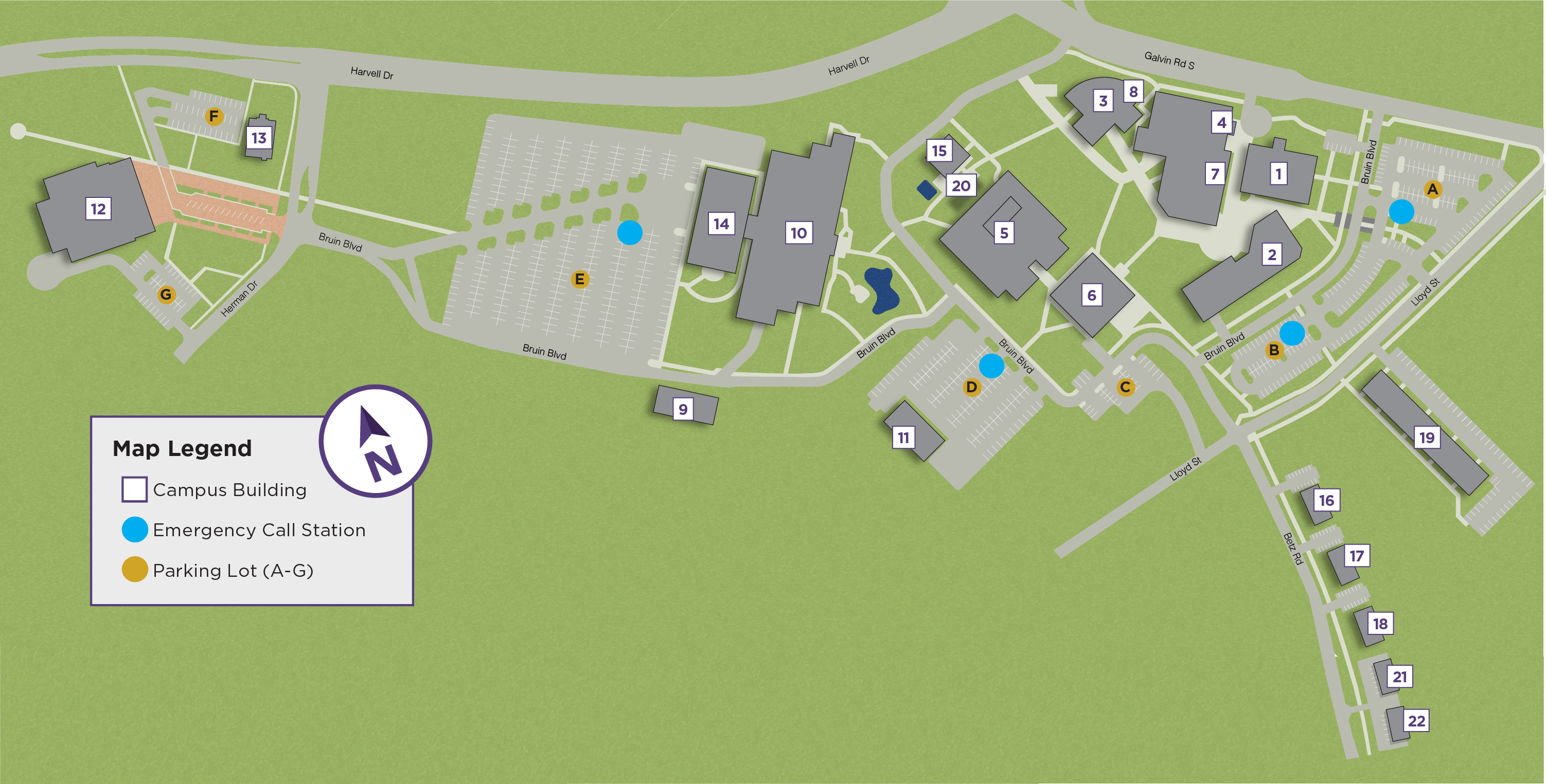 Bellevue University Main Campus Map