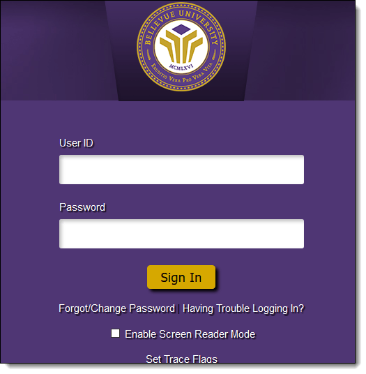 Screenshot, Bruin Student Portal login box