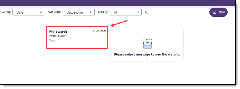 Screenshot, Messages list