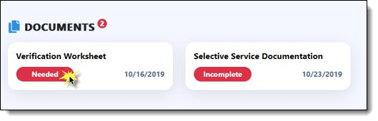 Screenshot, access Verification Worksheet