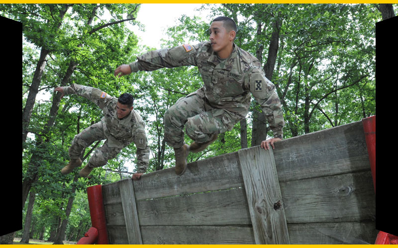 Soldiers on Obstacle Course